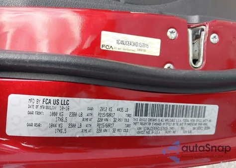 2017 Jeep Compass High Altitude Fwd z USA, uszkodzony, nr VIN 1C4NJCEA3HD157015